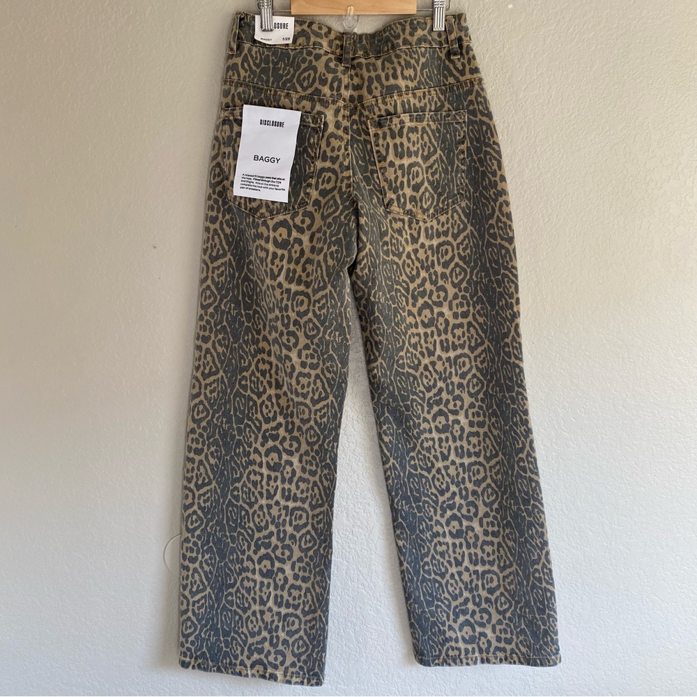 Leopard Print Flare Jeans - Picture 5 of 5
